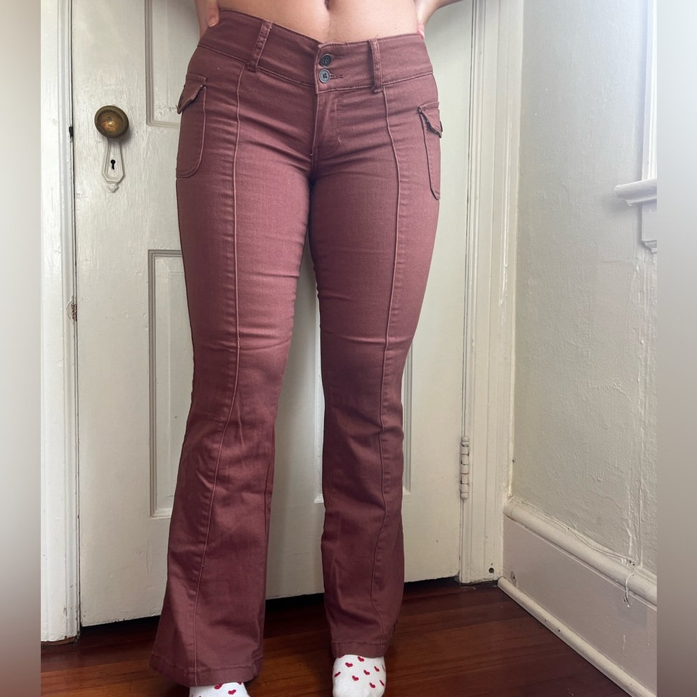 Low wait bell bottom pants